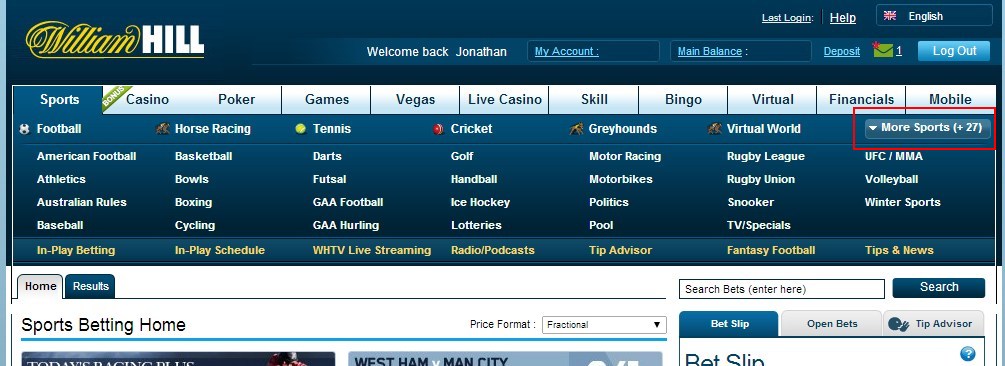 How to make an accumulator on william hill app