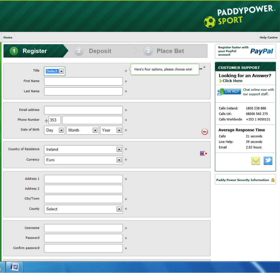 paddy power login safari