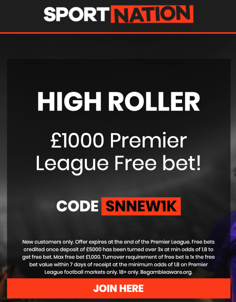 Premier League Free Bet