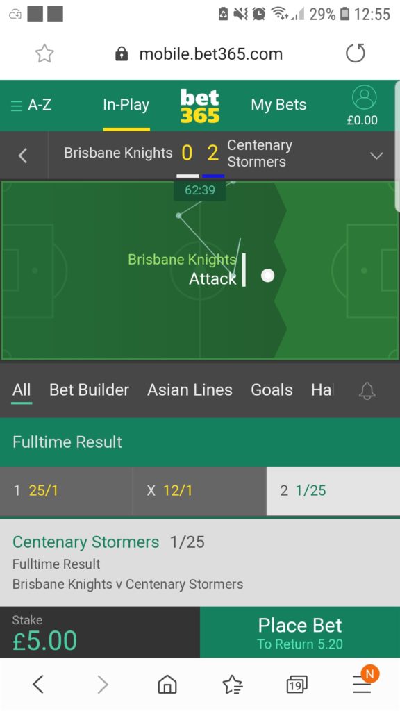 bet365 inplay acca 4