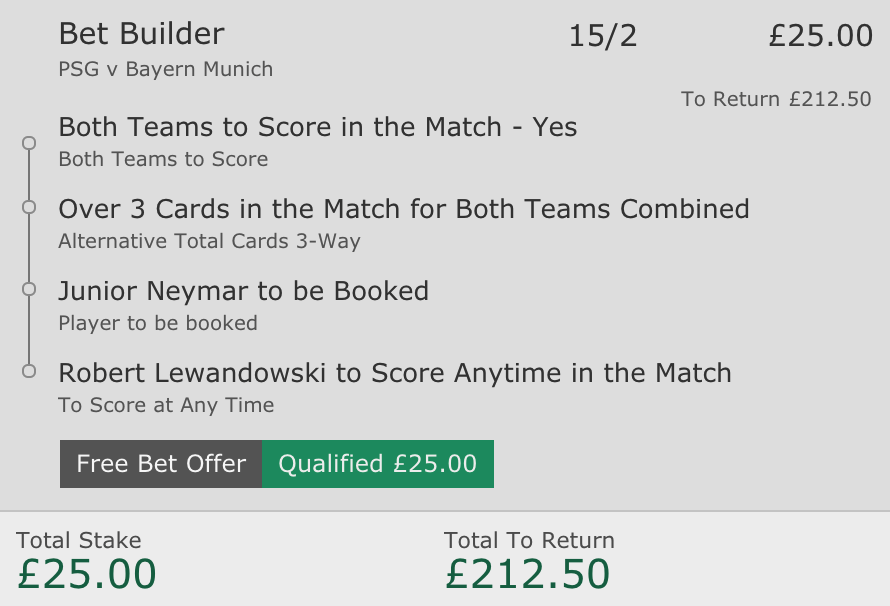 champions league bet builder