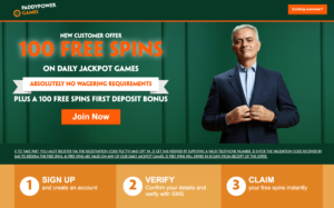 paddy power games free spins