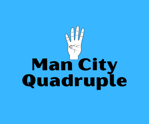 Manchester City Quadruple Banner