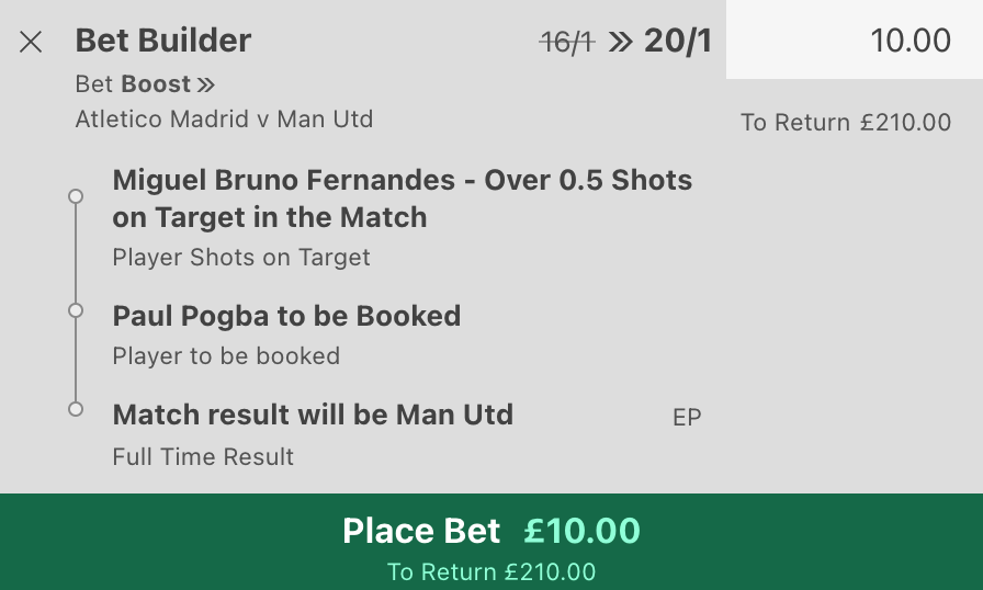 bet builder odds boost utd