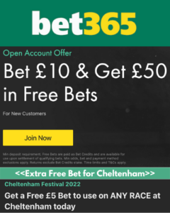 bet365 Extra Free Bet for Cheltenham
