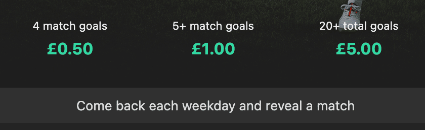 Bet365 free bets every week with Goals Giveaway promotion