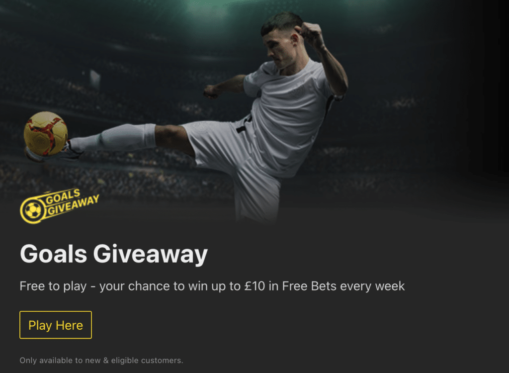 bet365 goals giveaway