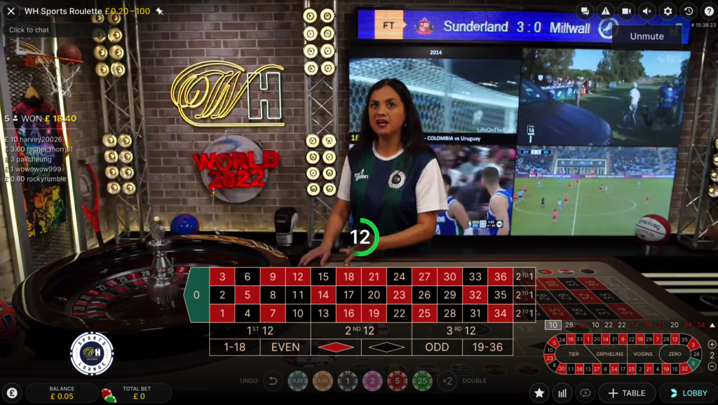 live sports roulette